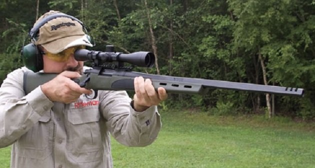 Remington 700 VTR в руках стрелка